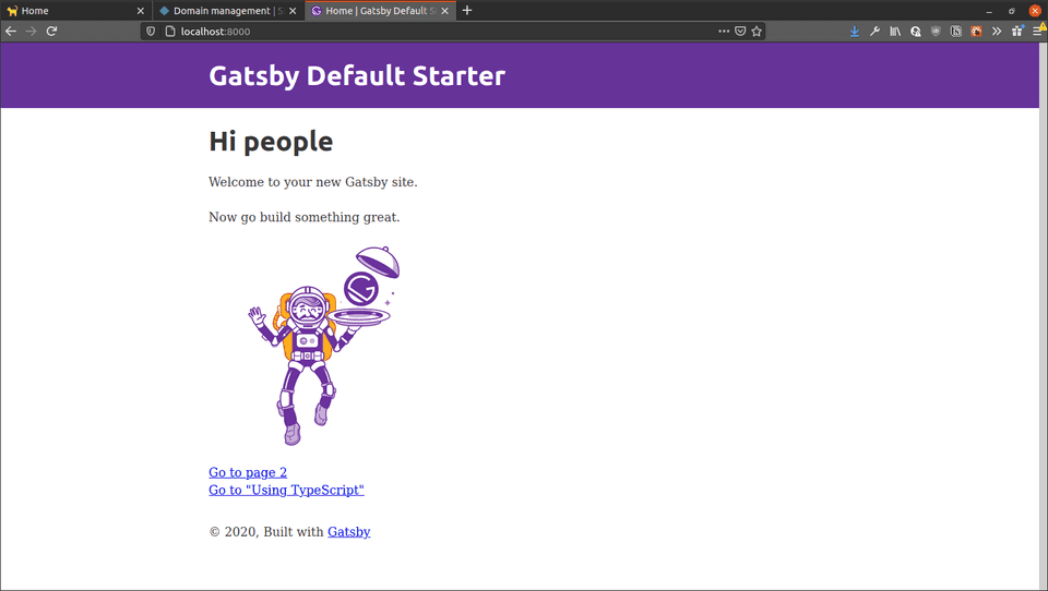 Gatsby default starter